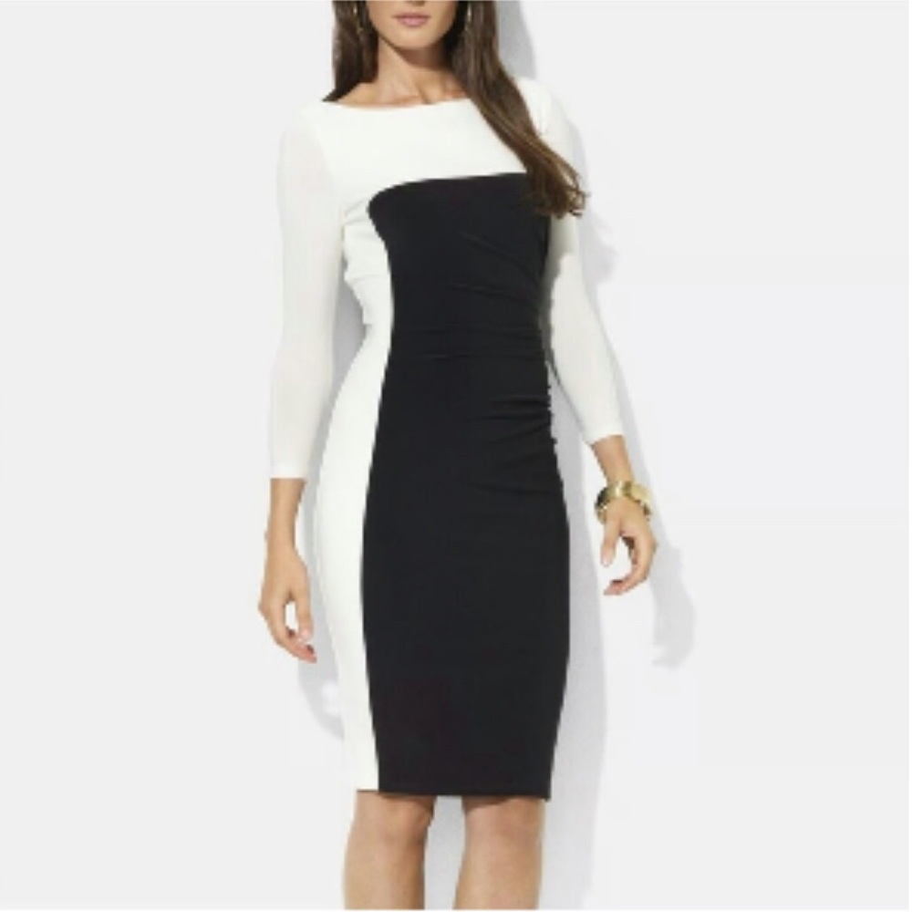 Ralph Lauren Ruched Sheath Dress